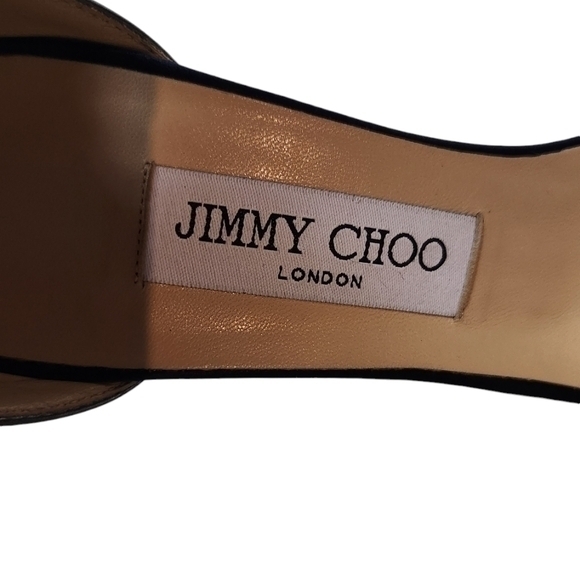 Jimmy Choo Navy Blue Heels with Tulle Detail - Picture 6 of 16